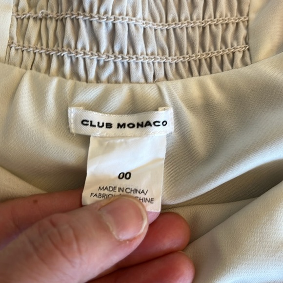 Club Monaco 100% Silk Slip Dress, Size 00,  Cream with Colorful Abstract Print. - Picture 7 of 12